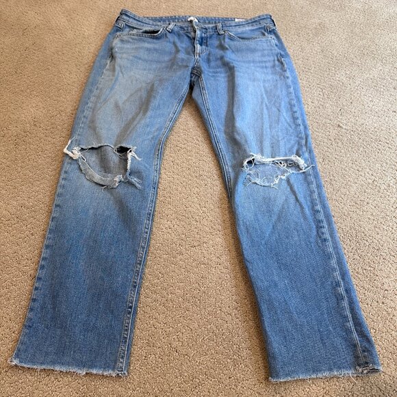 rag & bone Dre ankle boyfriend jeans low-rise slim Boho Sz 28 #W26443K510SWH - Picture 8 of 15